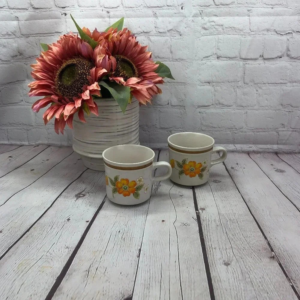 vintage mikasa Splendrous mug set hallkraft
